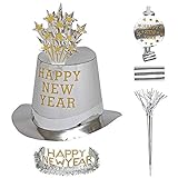 Silvesterparty Hutbox silber-gold “ HAPPY NEW YEAR “ 21 teilig - 4